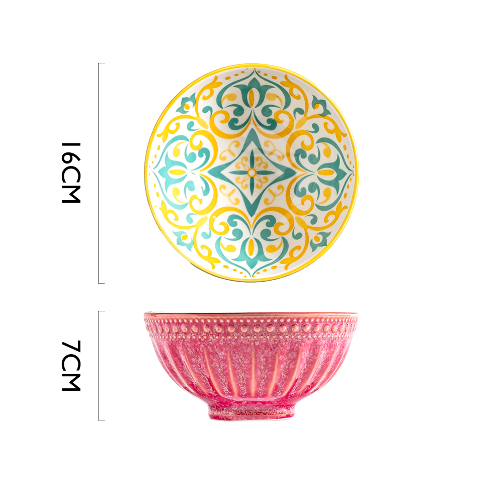 Victoria Assorted Ripped 6 inch Soup Bowl (Box Set of 6)