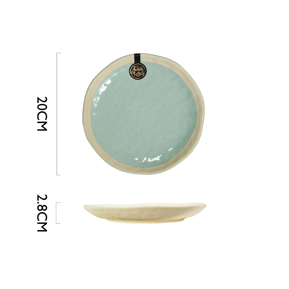Tsuchi Mint - 8 inch Rice Plate