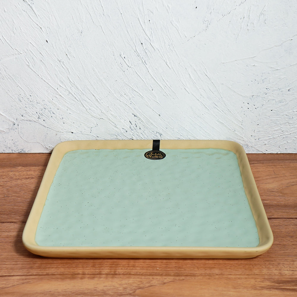 Tsuchi Mint - 10.5 inch Square Plate