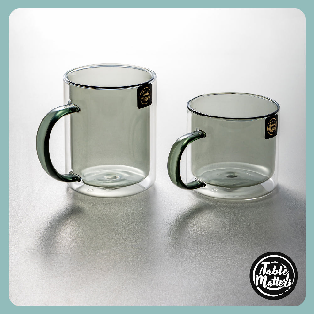 TAIKYU Amber Tint / Forest Tint / Grey Tint Double Wall Drinking Mug - 250ml/350ml