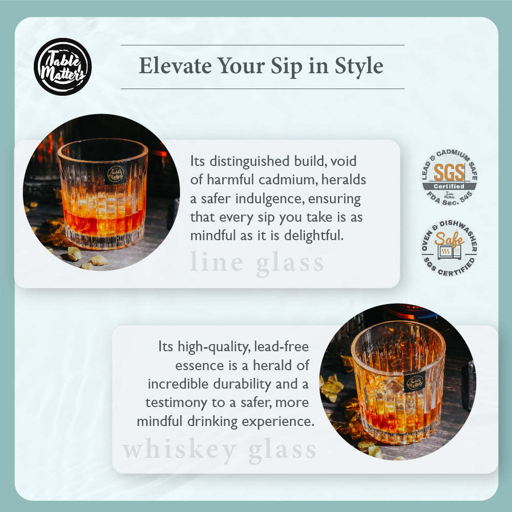 TAIKYU Line Whiskey Glass - 300ml