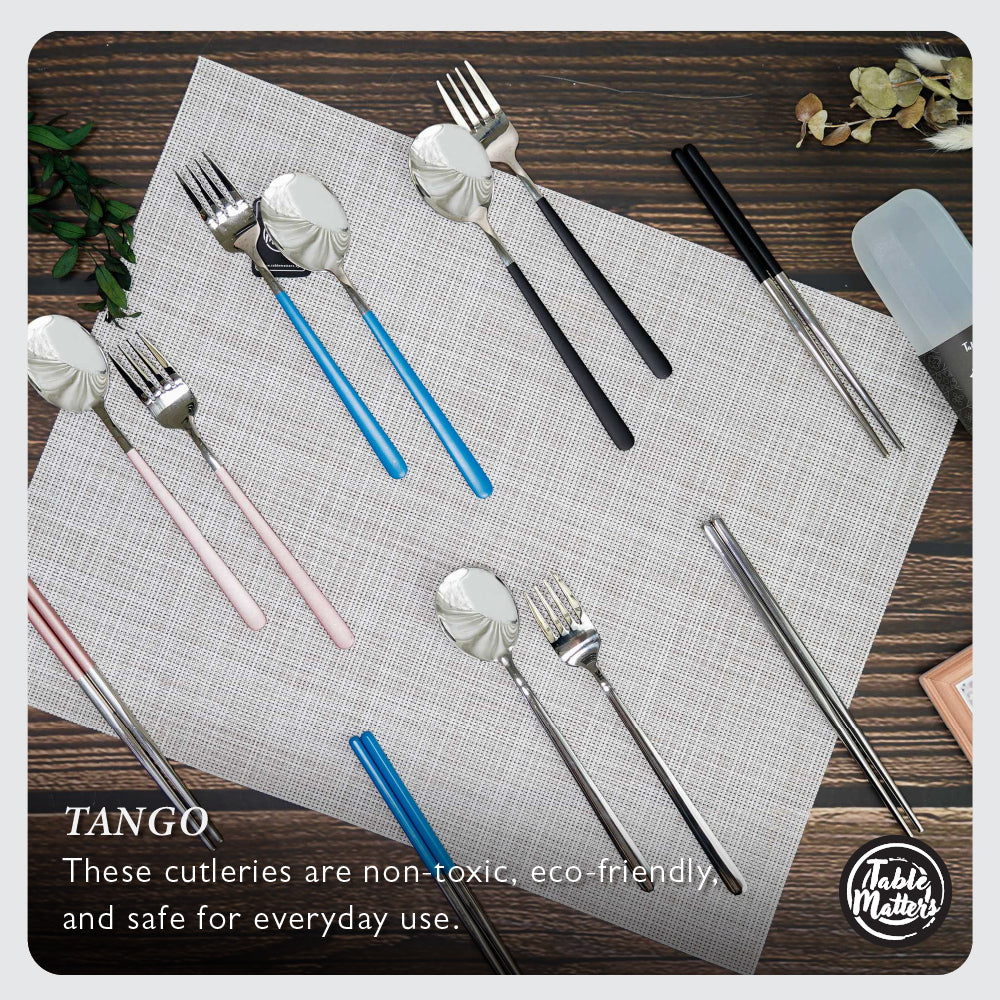 Tango 3 Piece Portable Cutlery Set (Silver)