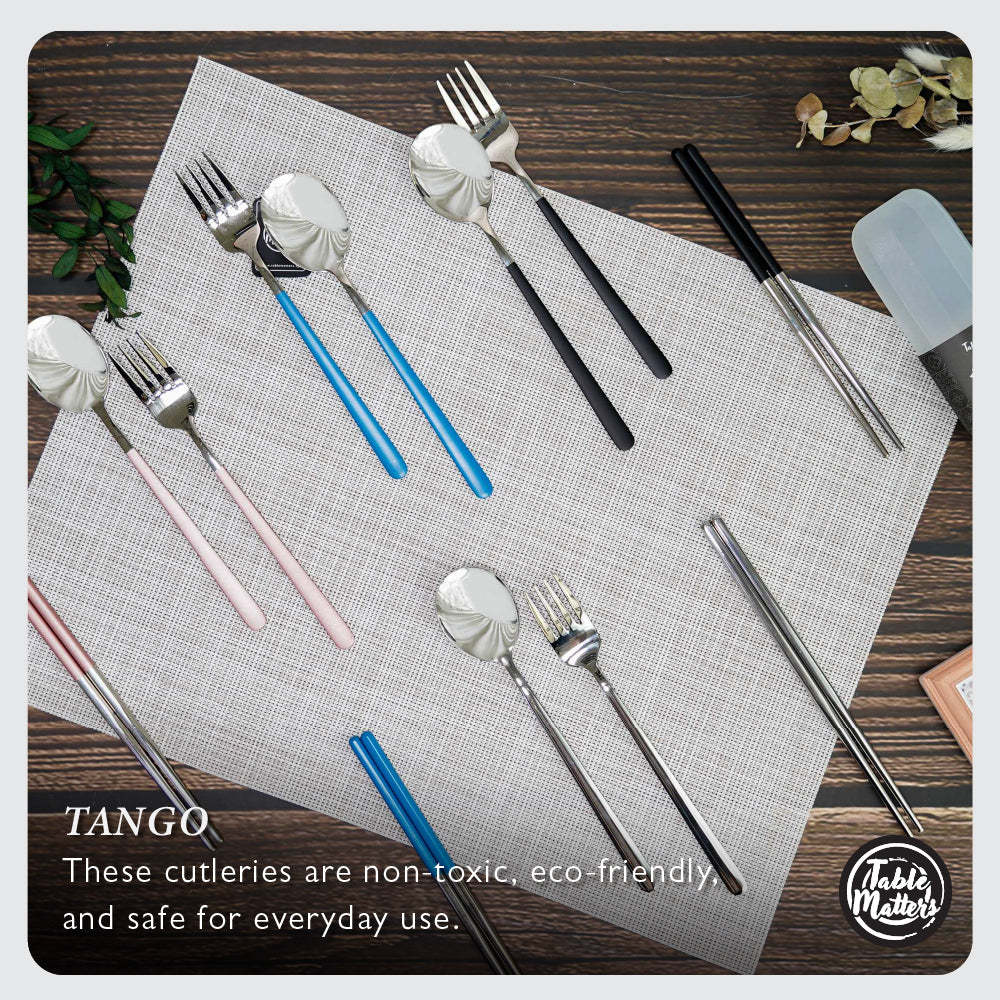 Tango 3 Piece Portable Cutlery Set (Black)