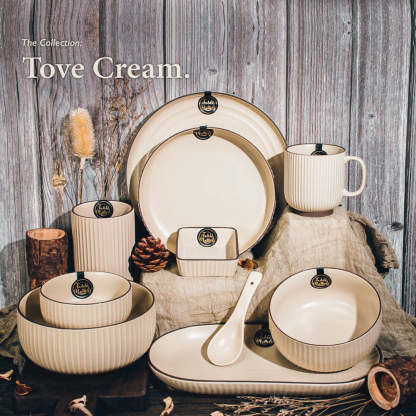 Tove Cream  - 8 inch Coupe Plate