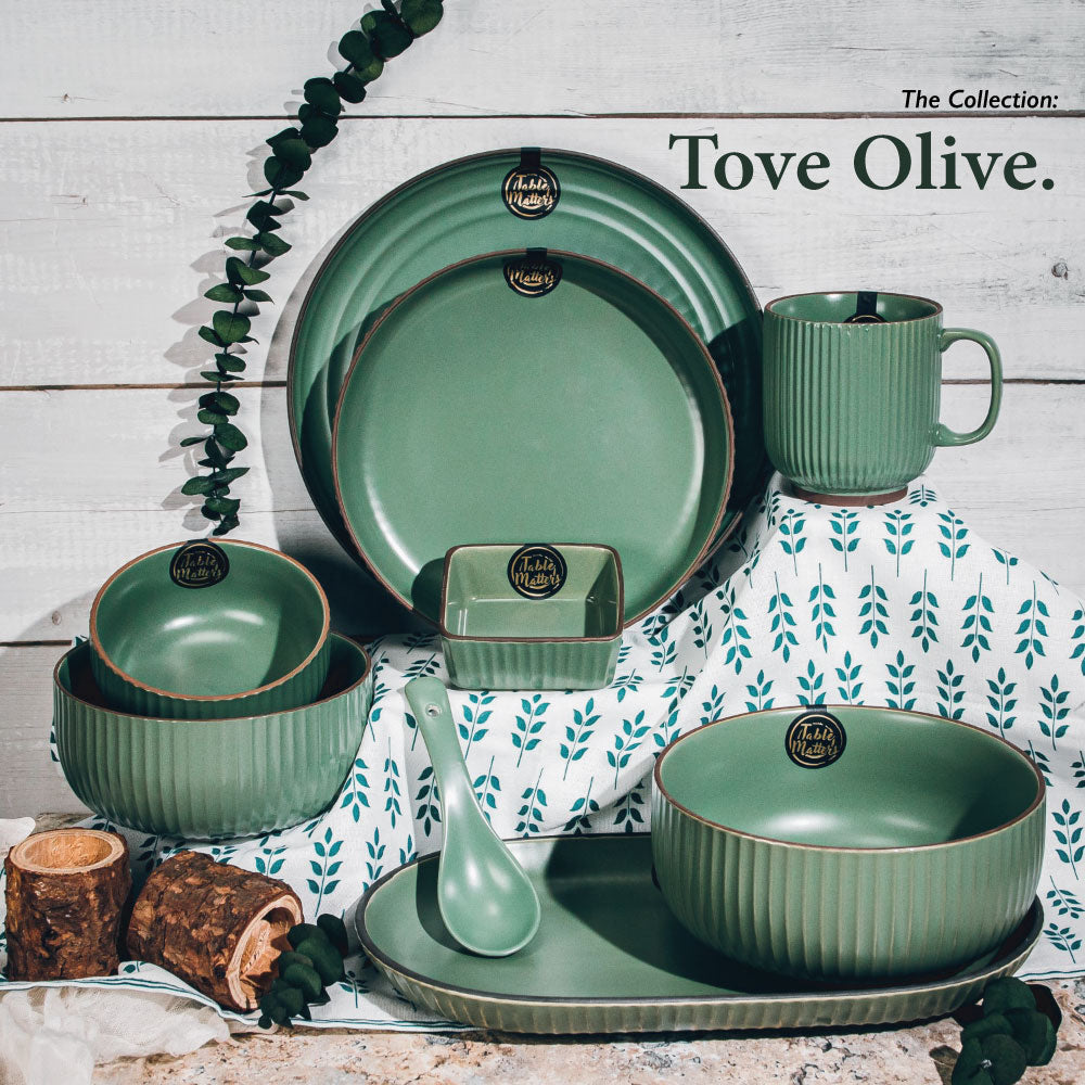 Tove Olive  - 8 inch Coupe Plate
