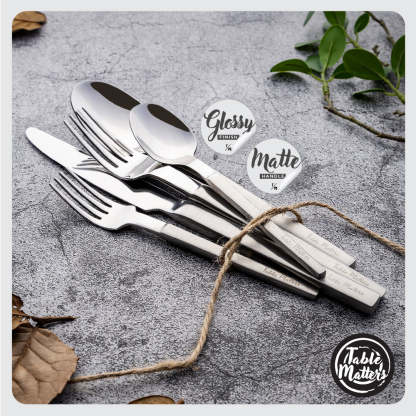 Treble Stainless Steel Cutlery Set [Dinner Spoon | Dinner Fork | Dinner Knife | Tea Spoon | Tea Fork]