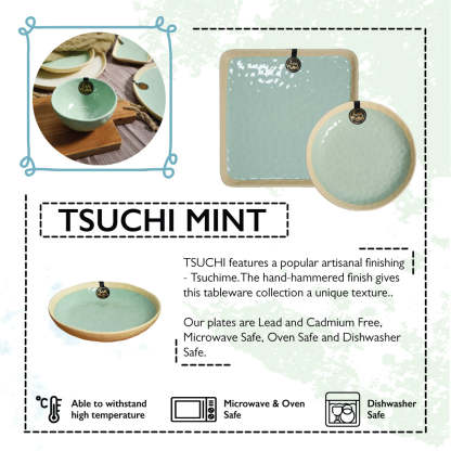 Tsuchi Mint - 11 inch Sushi Plate