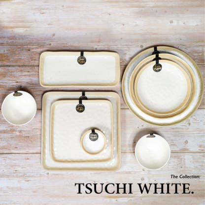  Tsuchi White - 8 inch Coupe Plate