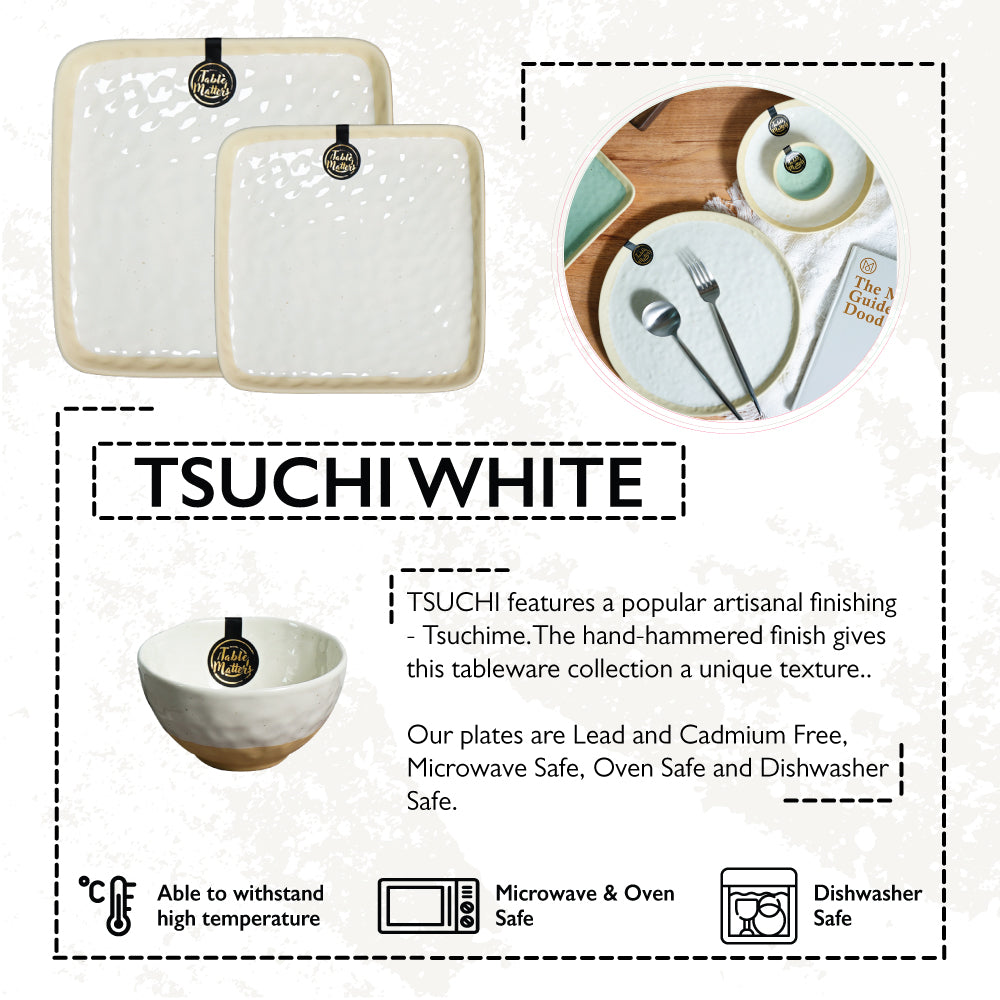 Tsuchi White - 7.5 inch Coupe Plate