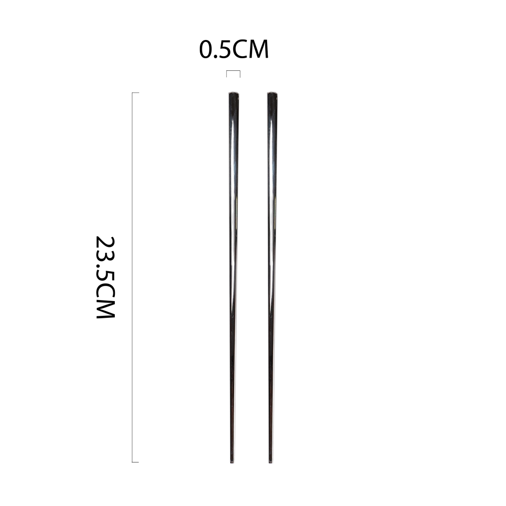 Waltz Stainless Steel Chopstick Set of 4 (Silver)