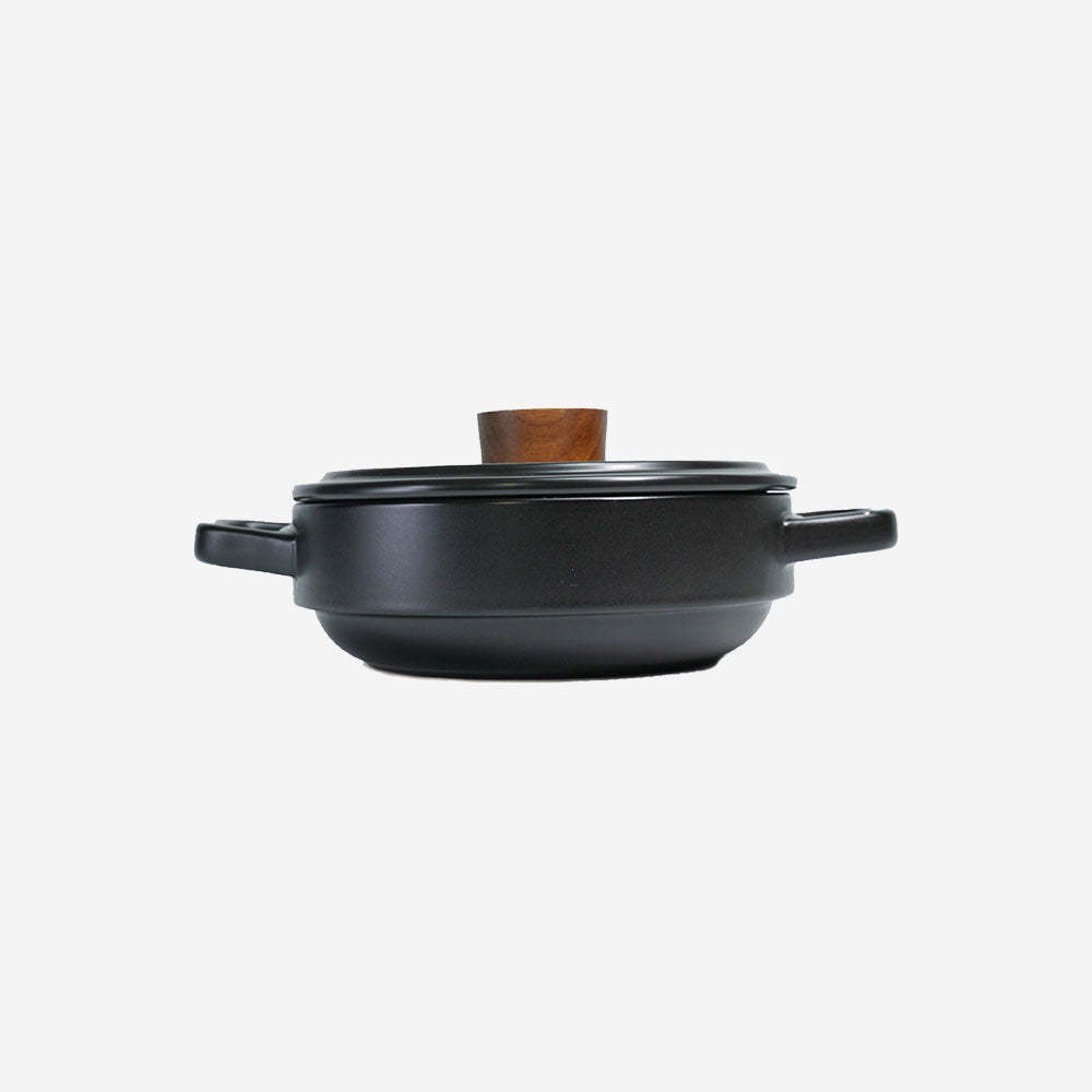 Vintage 1.35L Ceramic Cook Pot (Pastel Black)