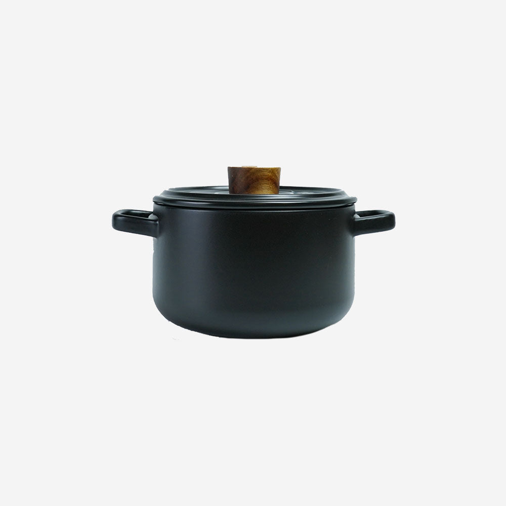  Vintage 2.6L Ceramic Cook Pot (Pastel Black)