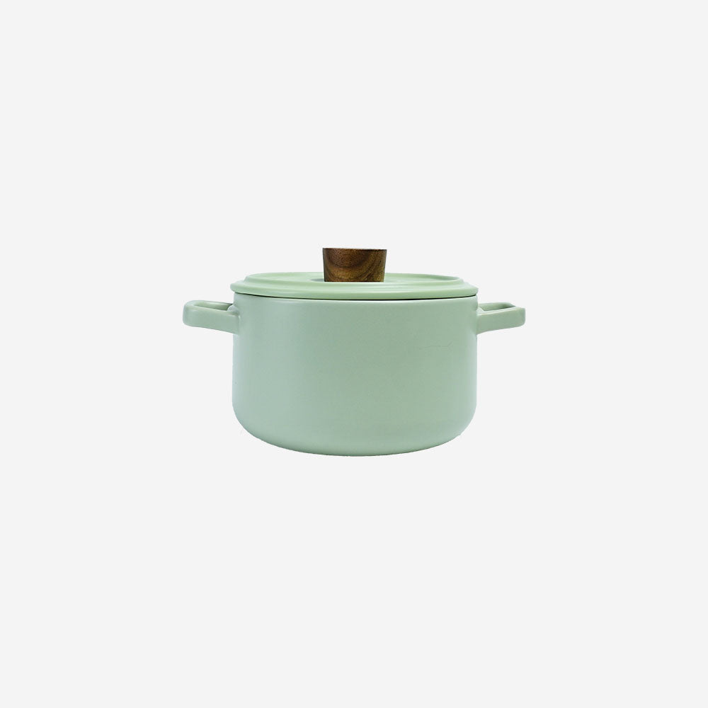 Vintage 2.6L Ceramic Cook Pot (Pastel Green)