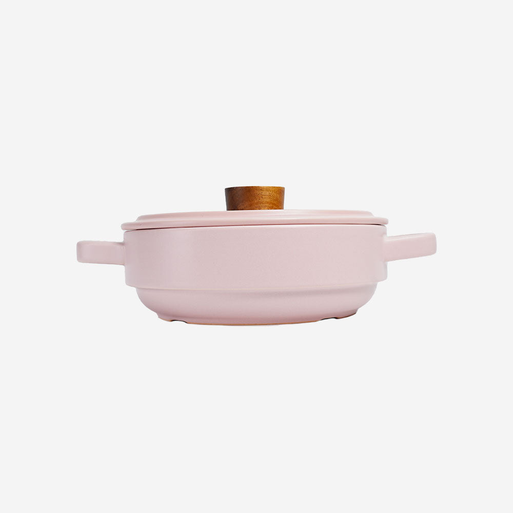 Vintage 2L Ceramic Cook Pot (Pastel Pink)
