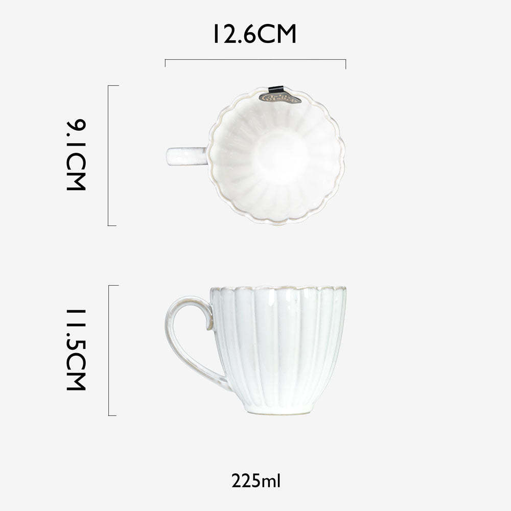 White Scallop - 225ml Mug