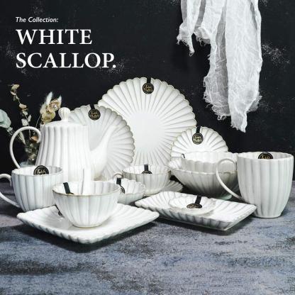 White Scallop - 6 inch Soup Bowl