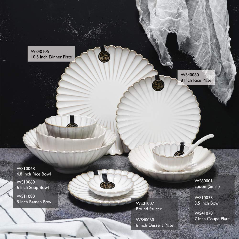 White Scallop - Tea Cup and Saucer