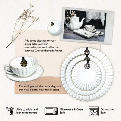 Bundle Deal - White Scallop 5PCS Teatime Set