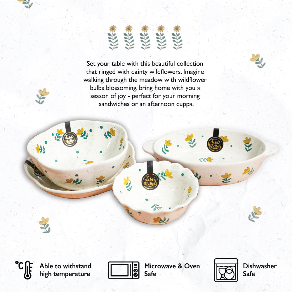 [$21 Deal] Bundle Deal - Wildflowers Tableware - Set of 3