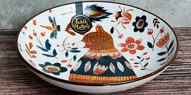 Wildlife Themed 8-inch Coupe Plate – Grover Bear