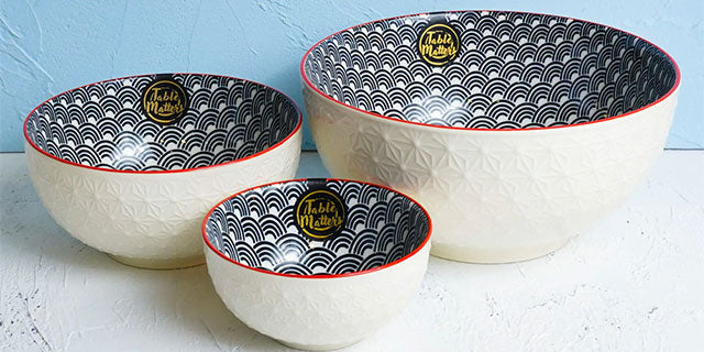 Blue Wave - Rice Bowl (4.5/6/8 inch) serving bowls