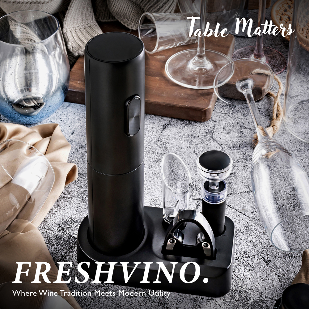Elevate Your Wine Moments: FreshVino 4-in-1 Wine Bottle Utility