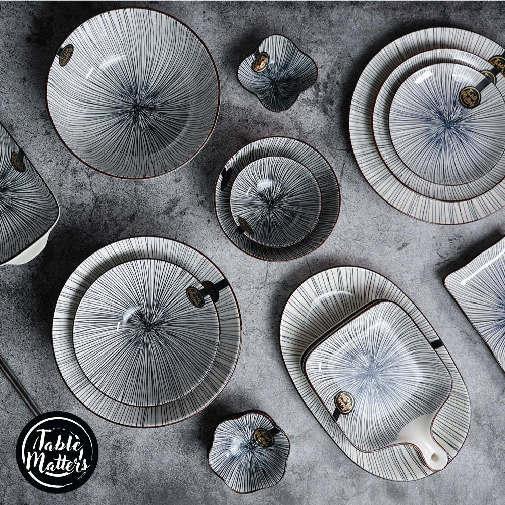 ] Bundle Deal - Blue Illusion 12PCS Dining Set