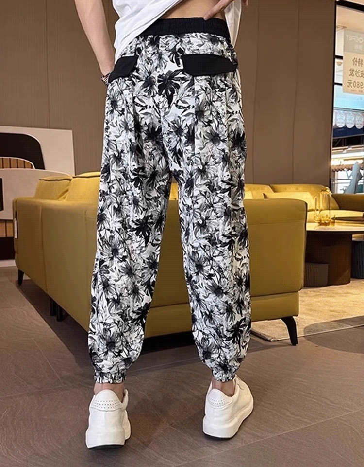 JL-プリント柄アイスシルクパンツ