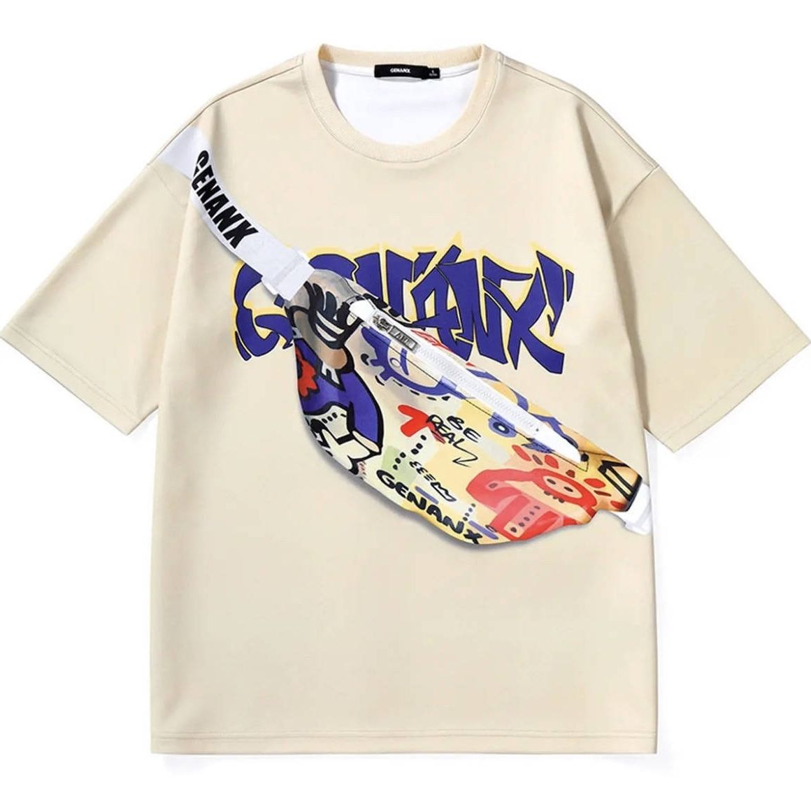 ポケット付きファッショTシャツ
