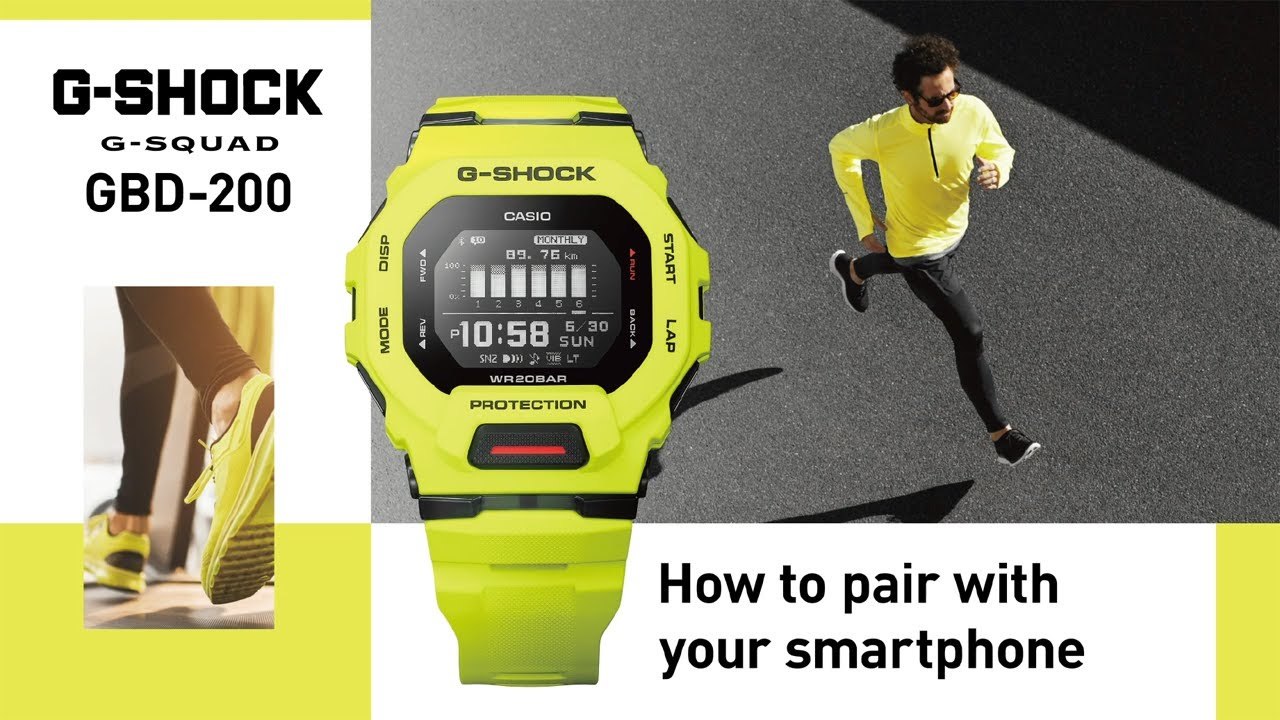 Casio G-Shock G-SQUAD GBD-200UU-9 Bluetooth Mobile Link Digital Training Sport Men Watch (Urban Gray)