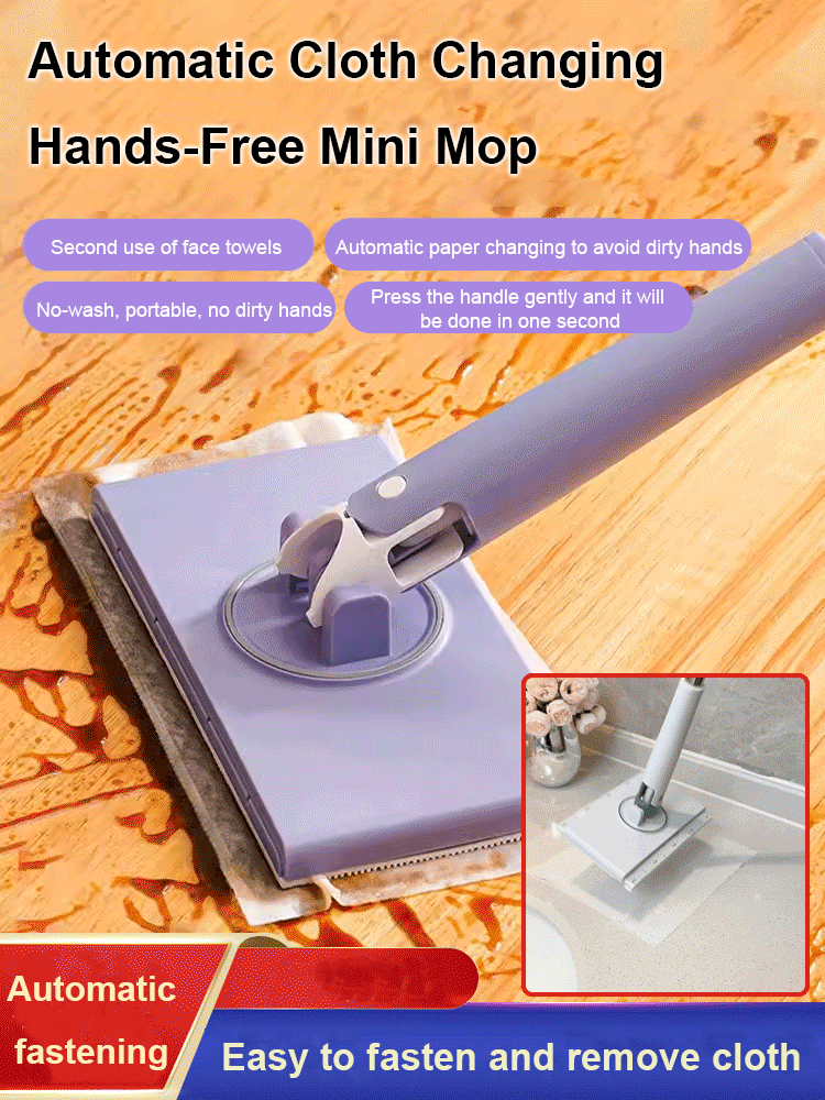 Automatic Cloth Changing Hands-Free Mini Mop