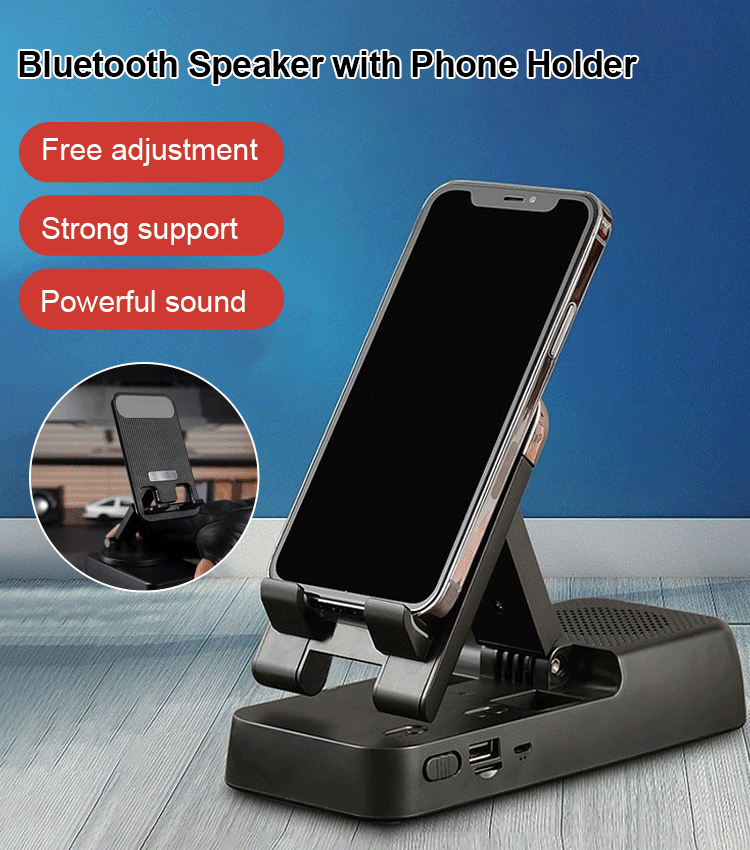 Bluetooth Speaker with Phone Holder 