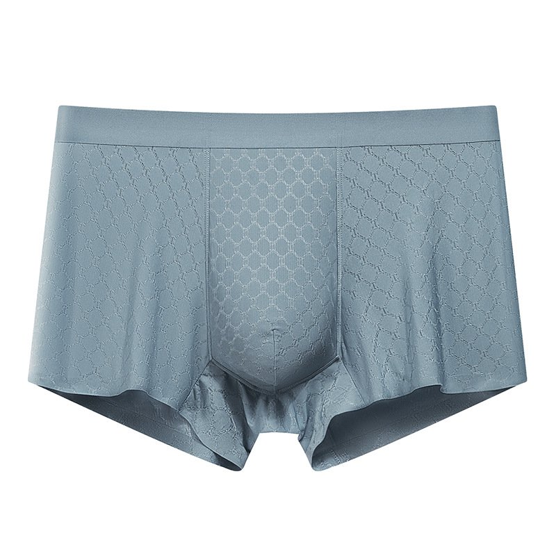 سروال داخلي رجالي من الحرير الجليدي المضاد للبكتيريا، مقاس كبير، قصير ذو زوايا مريحة للرجال في الصيف