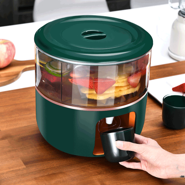 إبريق بارد دوار عصري للمنزل بسعة كبيرة وتقسيم ممتاز ومقاوم للحرارة العالية وبرميل مشروبات باردة وشاي الفاكهة