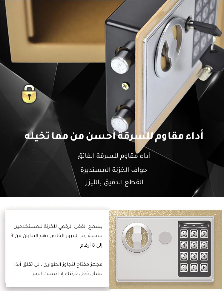 خزنة رقمية بفتحة لتخزين الأموال الأولى في العالم 