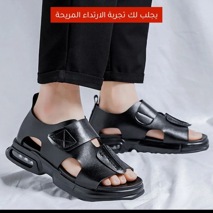 صندل رجالي موضة جديدة لصيف  صندل رجالي بنعل سميك يتناسب مع جميع الأزياء صندل شاطئي