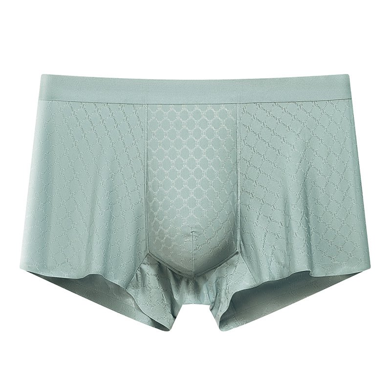 سروال داخلي رجالي من الحرير الجليدي المضاد للبكتيريا، مقاس كبير، قصير ذو زوايا مريحة للرجال في الصيف