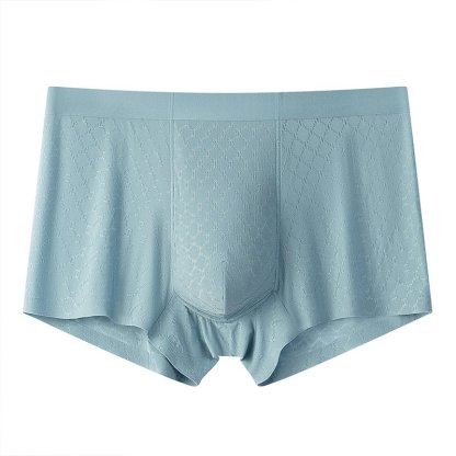سروال داخلي رجالي من الحرير الجليدي المضاد للبكتيريا، مقاس كبير، قصير ذو زوايا مريحة للرجال في الصيف