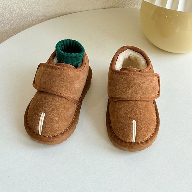 Baby Thickened fleece velcro shoes