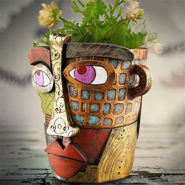 💐Handmade Brutalist Abstract Beauty Face Flower Pot