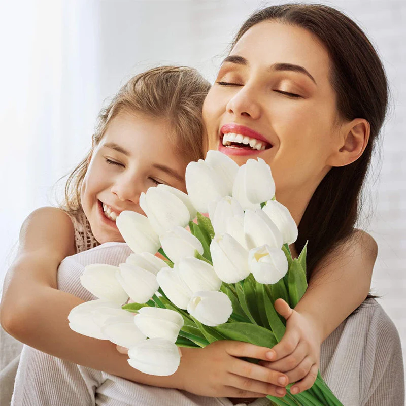 Outdoor Artificial Tulip Flowers - 1 Bundle Of 7 PCS