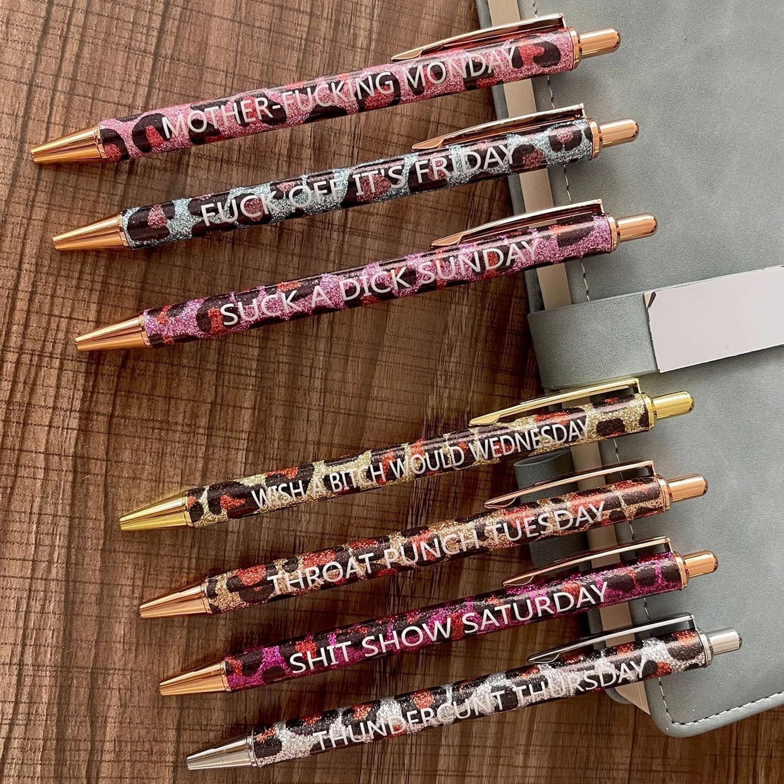 Colored Glitter Pen Set for Sarcastic Souls