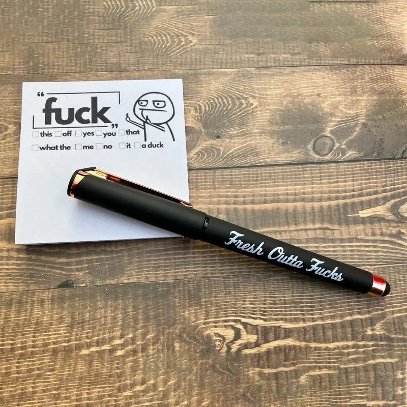 Fresh Outta Fucks Pad and Pen🤣