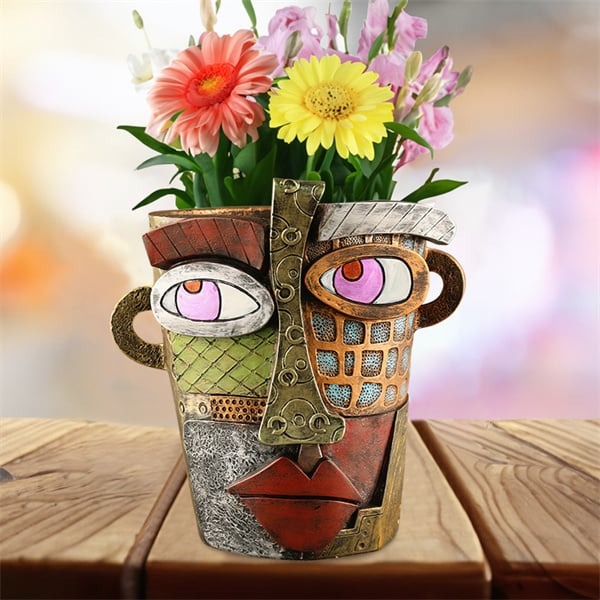 💐Handmade Brutalist Abstract Beauty Face Flower Pot