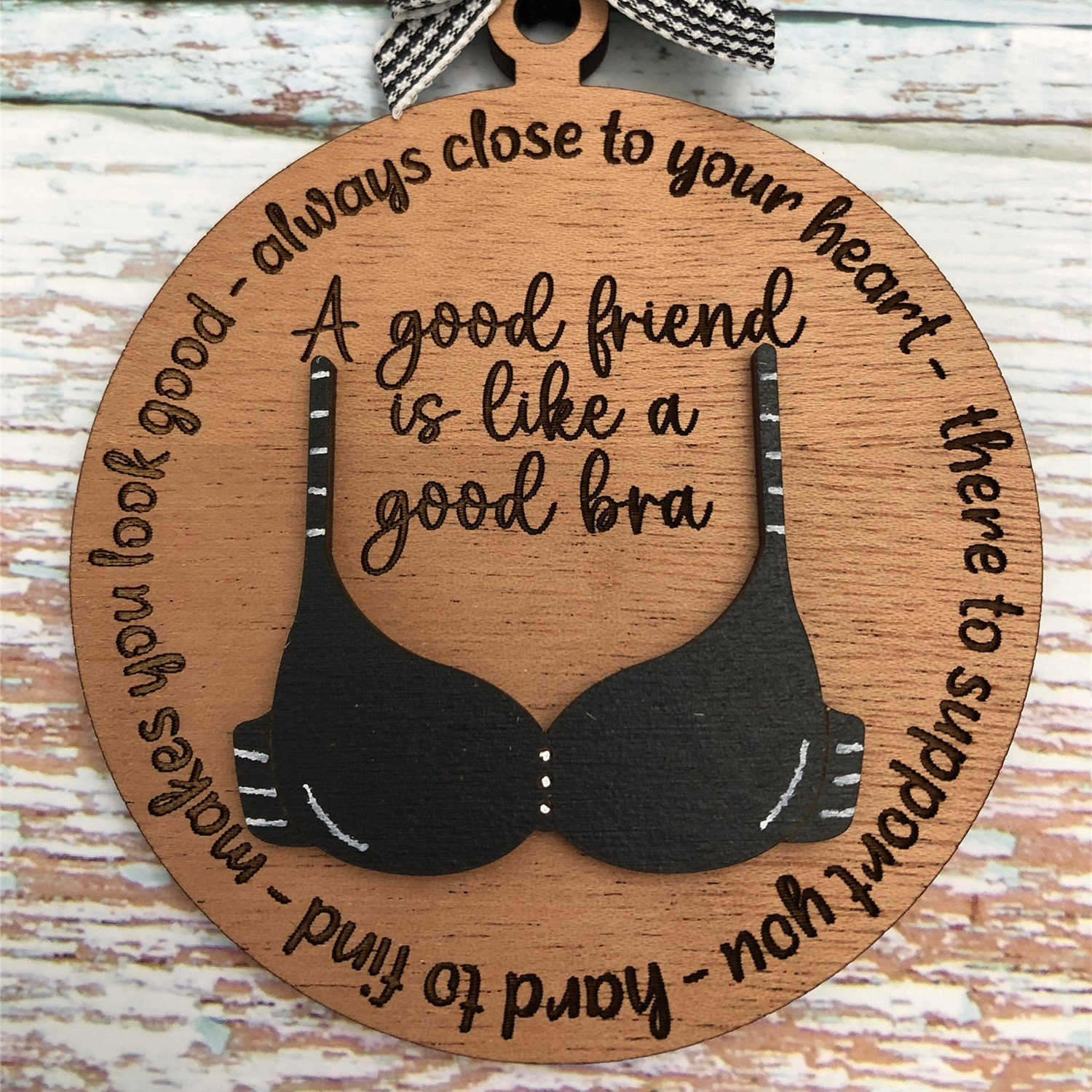 Christmas Friends Wooden Pendant