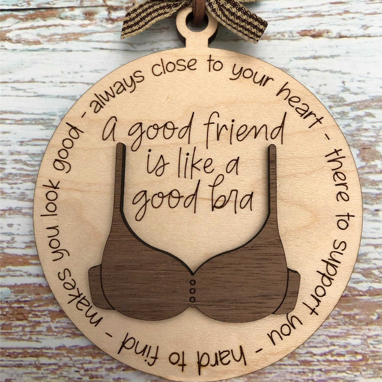 Christmas Friends Wooden Pendant