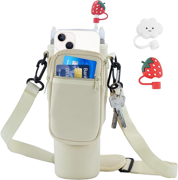  Stanley Water Bottle Carrier Bag With 2 Straw Covers 