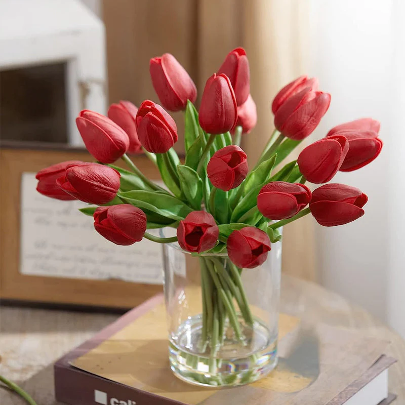 Outdoor Artificial Tulip Flowers - 1 Bundle Of 7 PCS