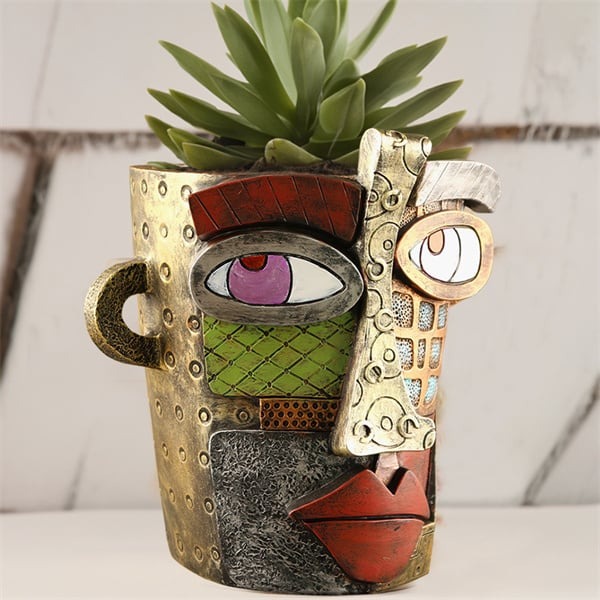 💐Handmade Brutalist Abstract Beauty Face Flower Pot