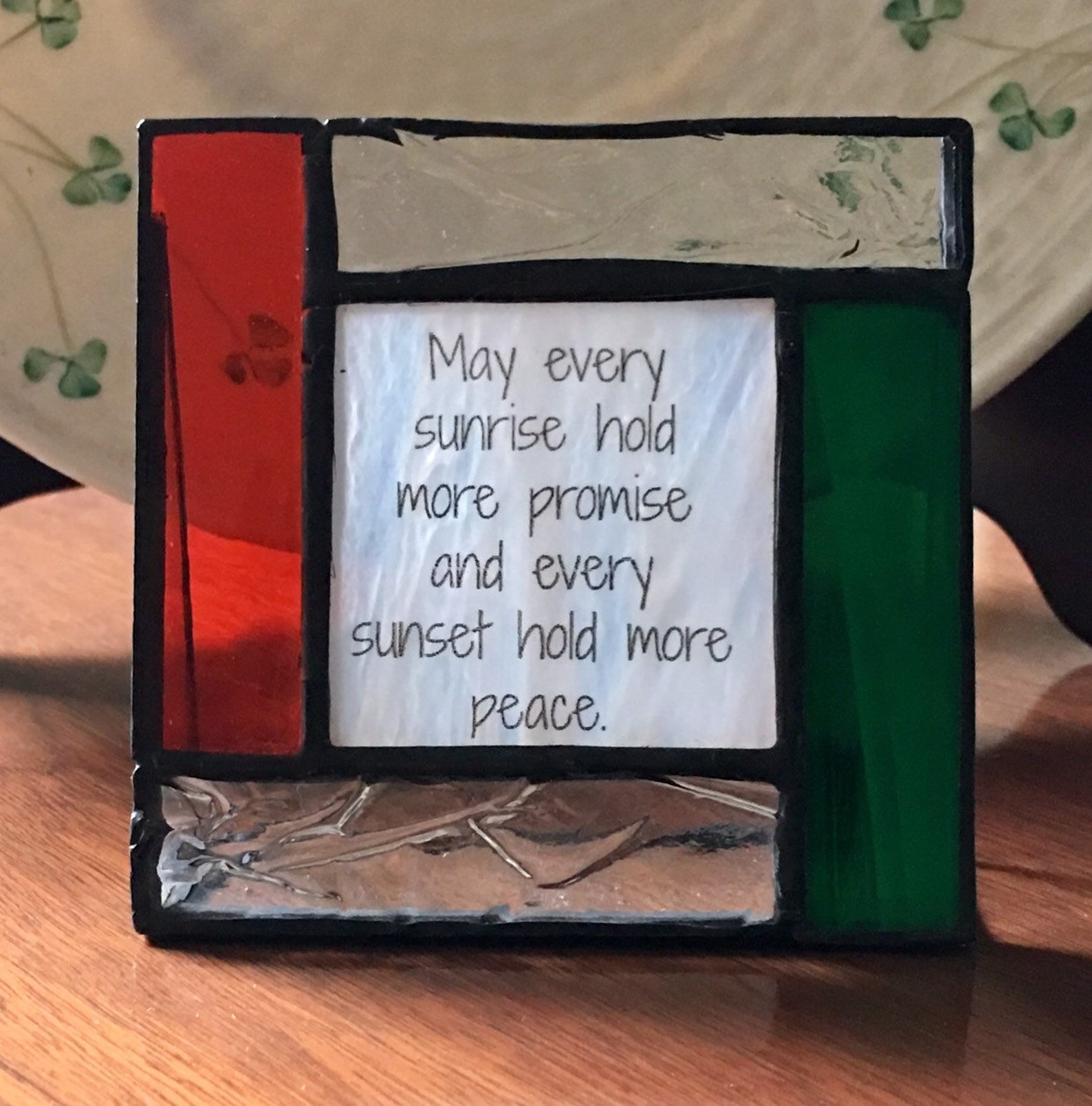 Encouraging Stained Glass Frame Suncatchers